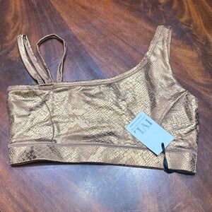 Elegant Gold One-Shoulder Blouse